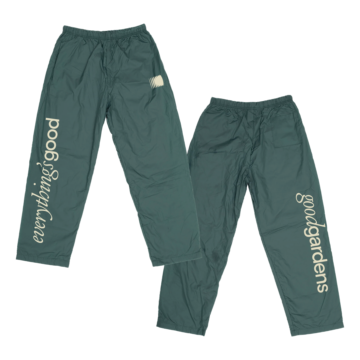 GOOD GARDENS NYLON SWEATS - GREEN
