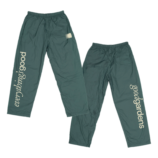 GOOD GARDENS NYLON SWEATS - GREEN